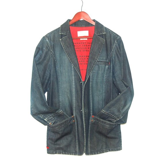 Indian Terrain Other - Indian Terrain 100% Cotton Vintage Jean Men's Jacket Coat Size Large